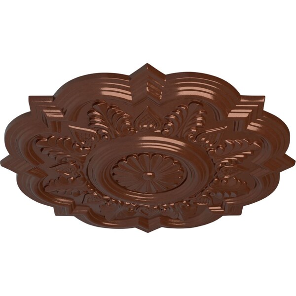 Deria Ceiling Medallion (Fits Canopies Up To 6), Hand-Painted Copper Penny, 20 1/4OD X 1 1/2P